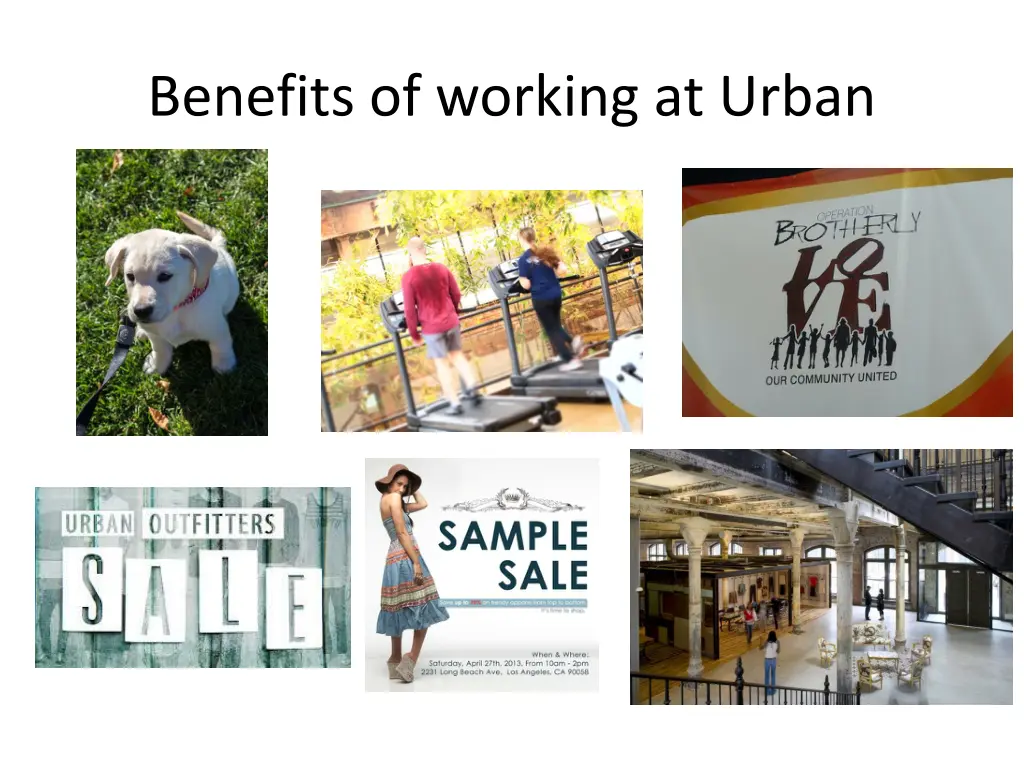 benefits of working at urban