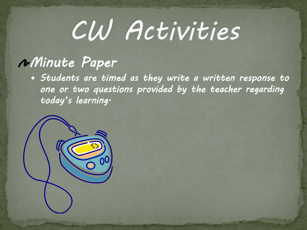 cw activities 2