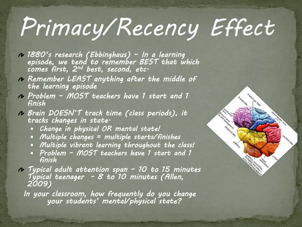 primacy recency effect