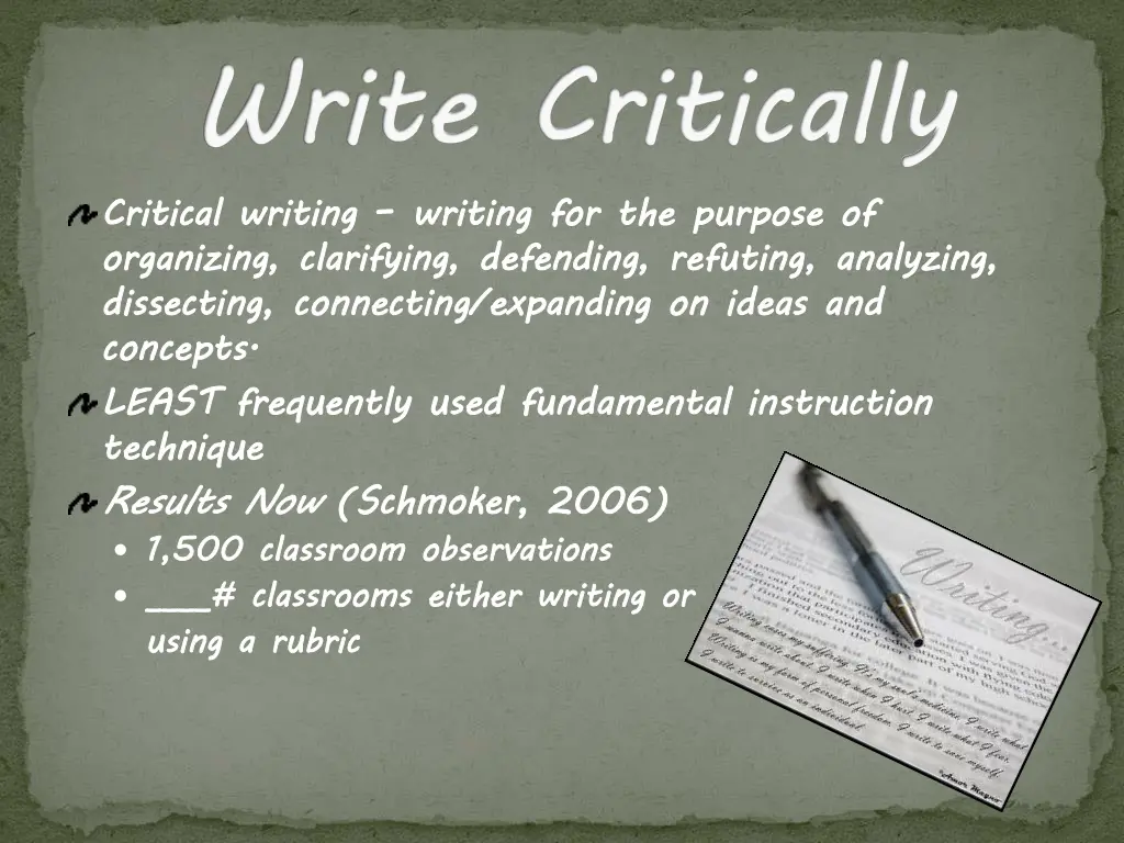 write critically