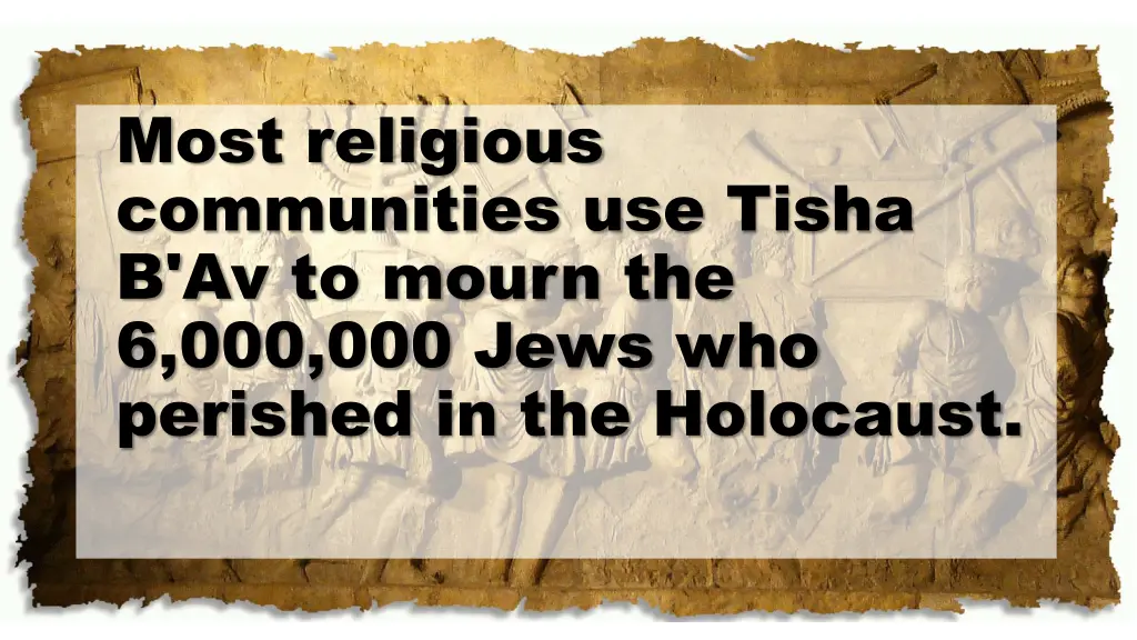 most religious communities use tisha