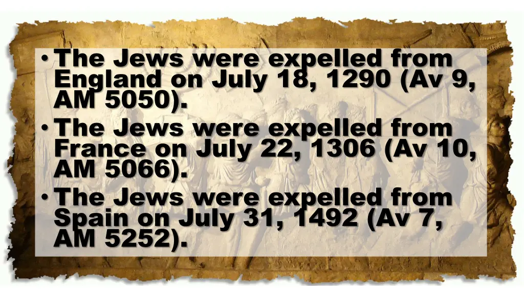 the jews were expelled from england on july