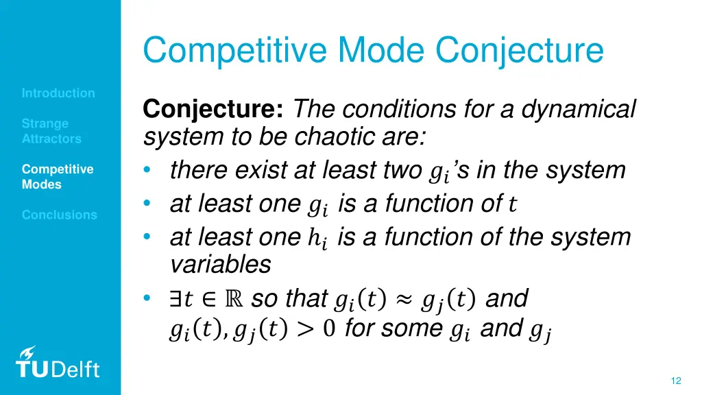 competitive mode conjecture