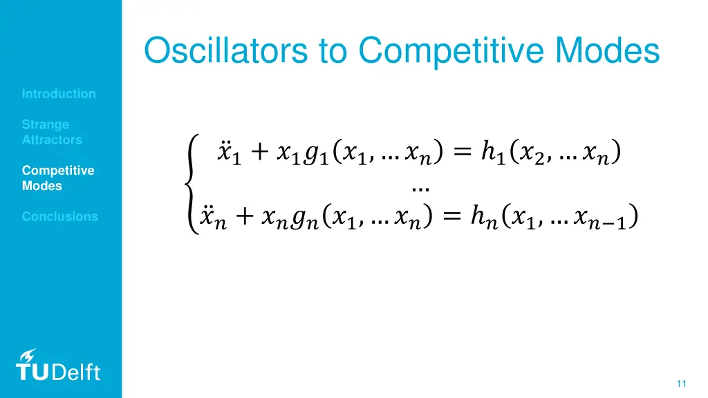 oscillators to competitive modes 1
