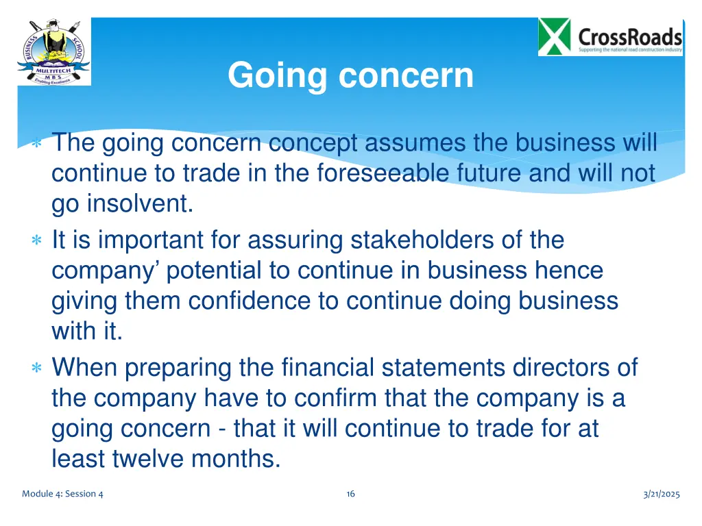 going concern