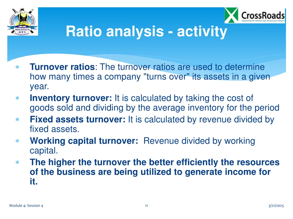 ratio analysis activity