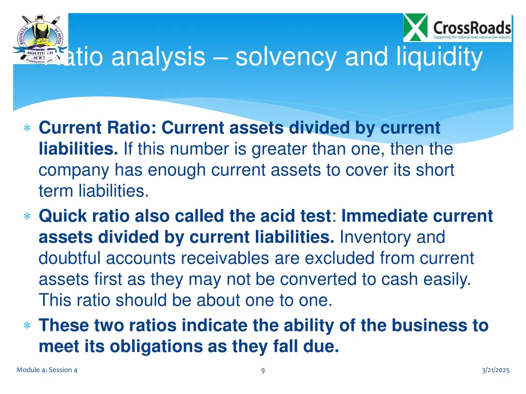 ratio analysis solvency and liquidity