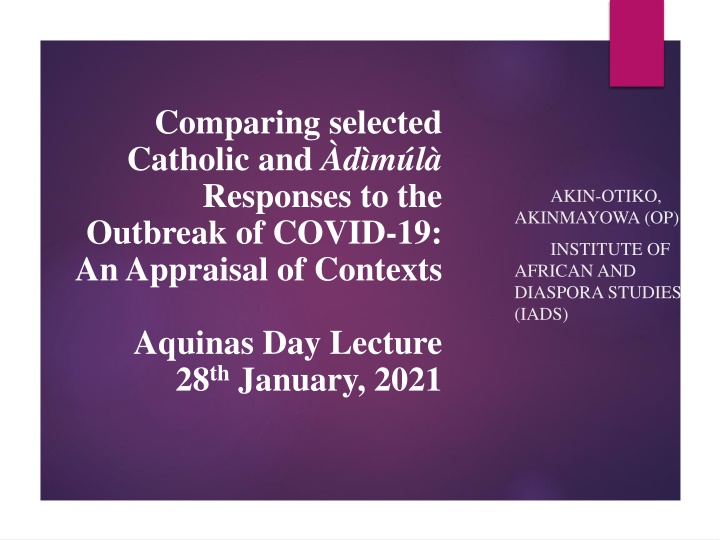 comparing selected catholic and d m l responses
