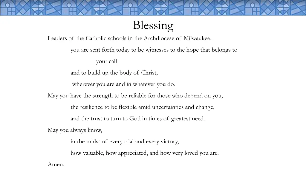 blessing