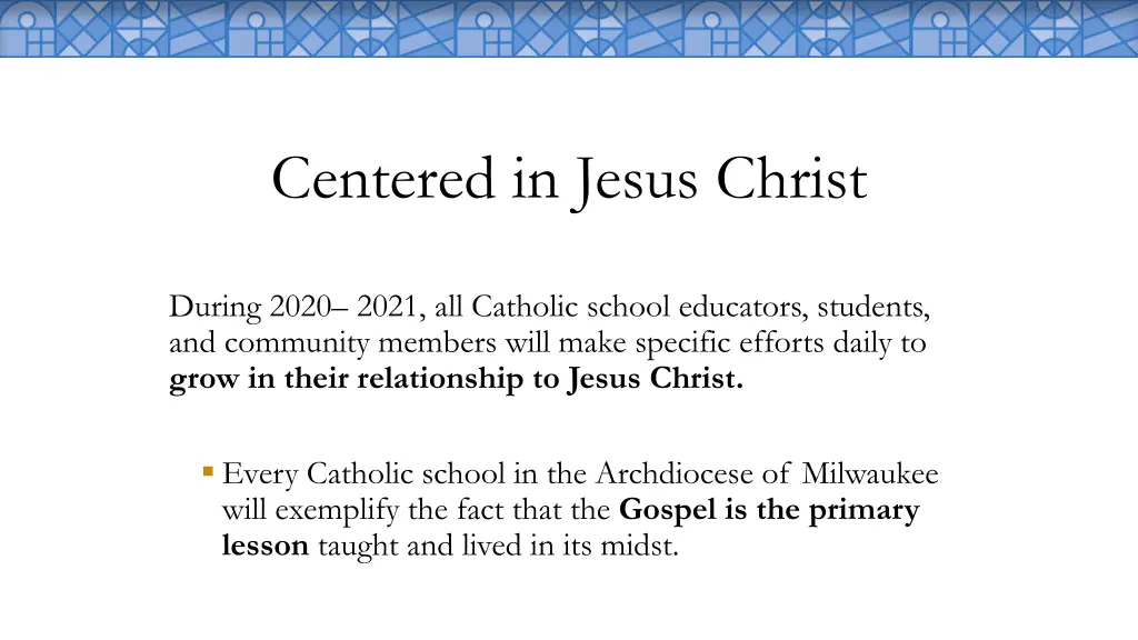 centered in jesus christ