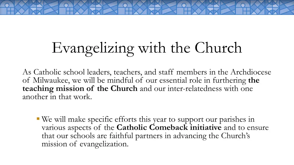 evangelizing with the church