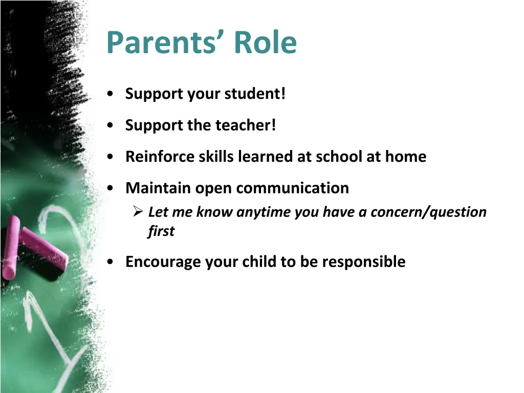 parents role
