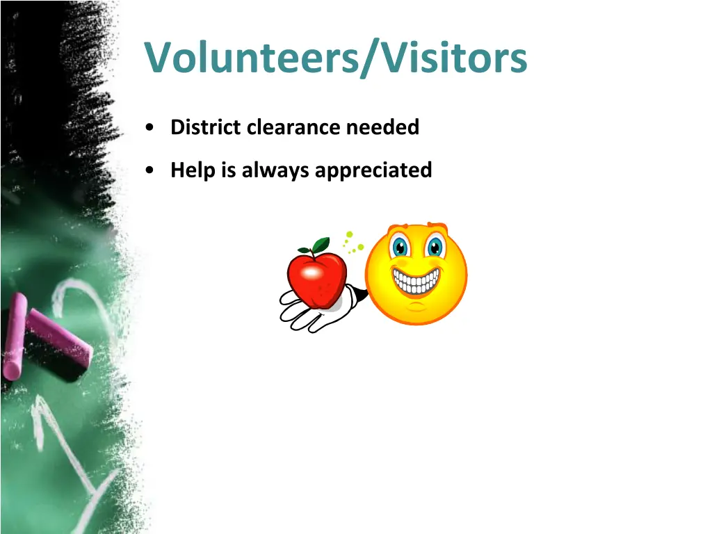 volunteers visitors