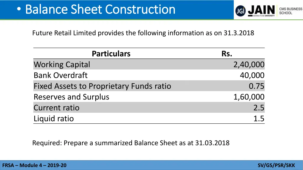 balance sheet construction balance sheet