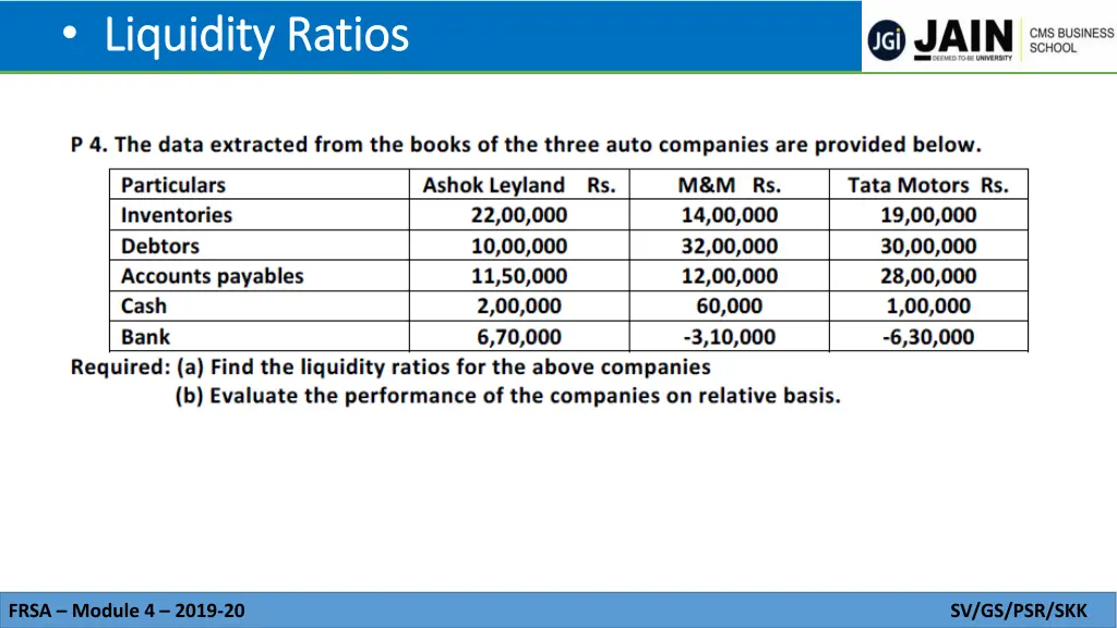 liquidity ratios liquidity ratios 4