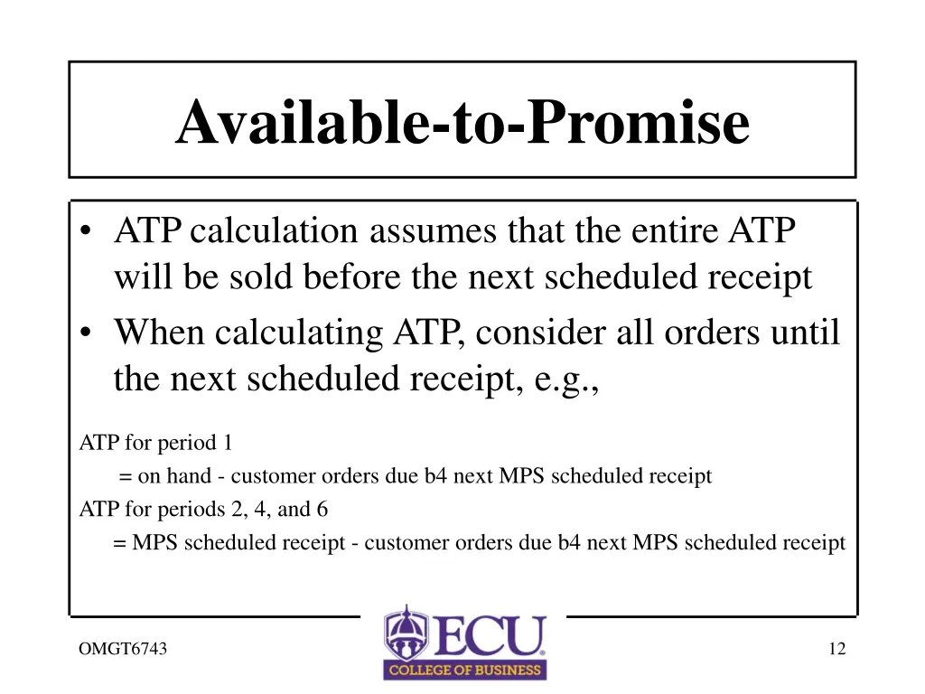 available to promise 1