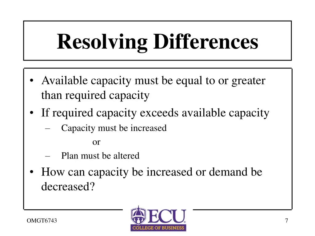 resolving differences