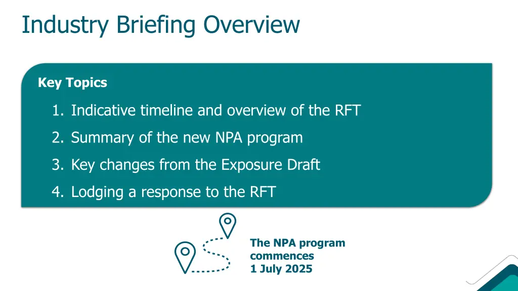 industry briefing overview