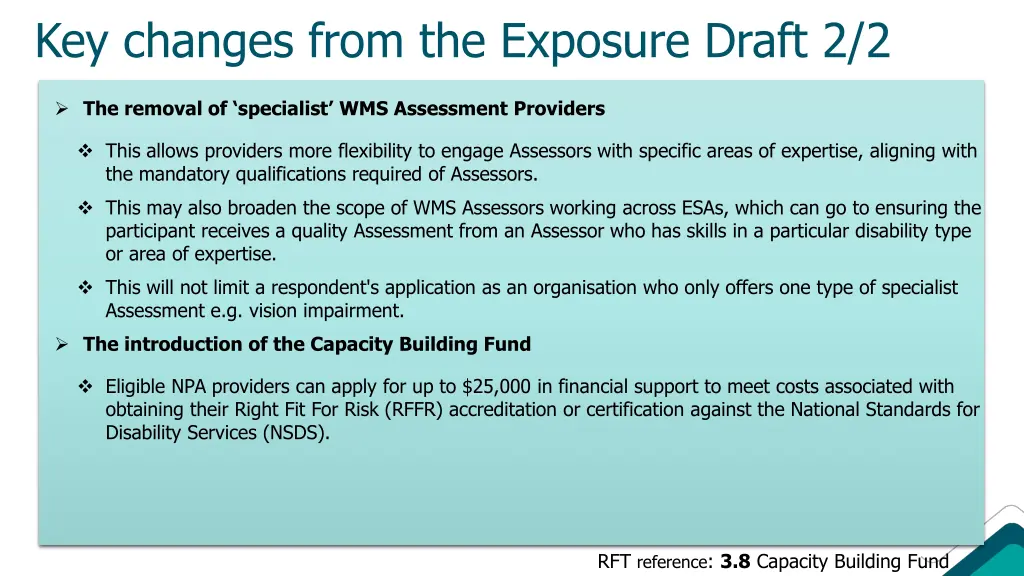 key changes from the exposure draft 2 2