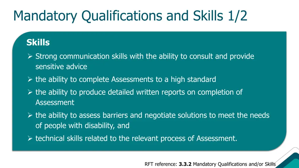 mandatory qualifications and skills 1 2