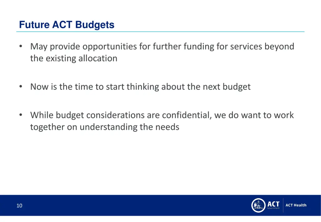 future act budgets