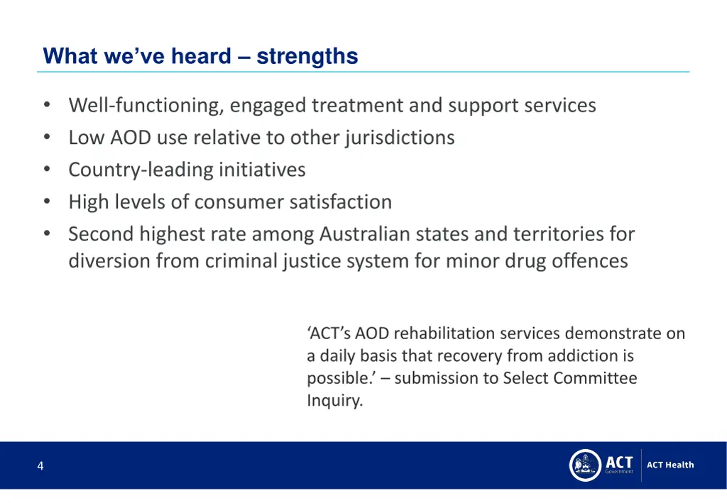 what we ve heard strengths