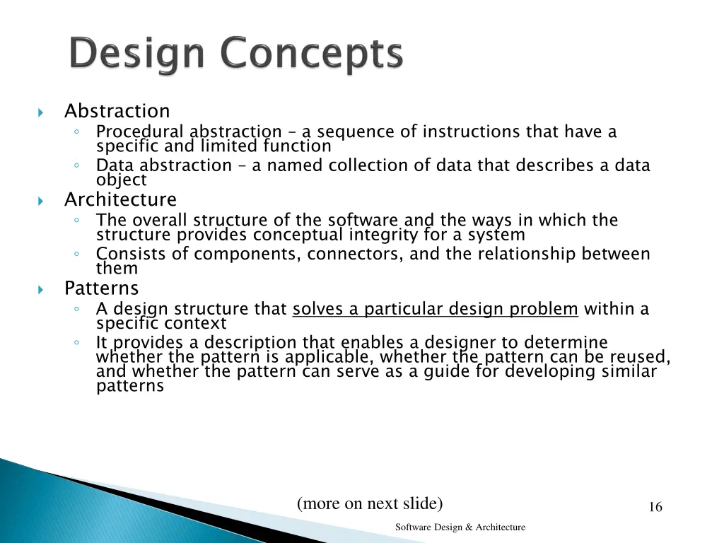 abstraction procedural abstraction a sequence
