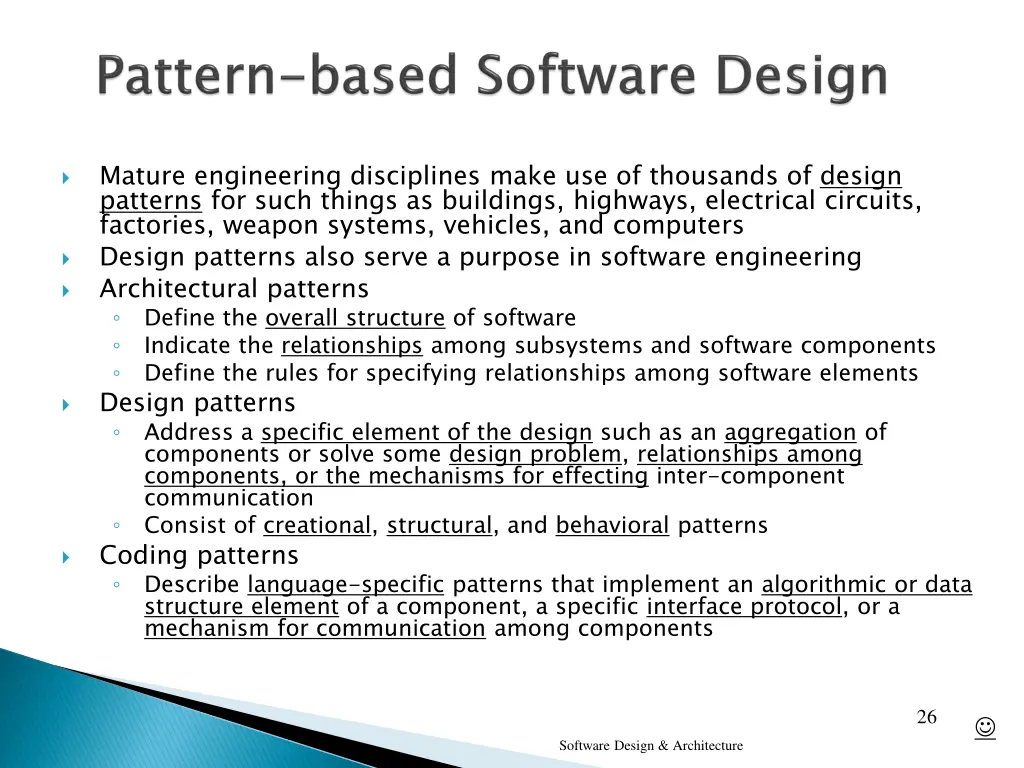 mature engineering disciplines make