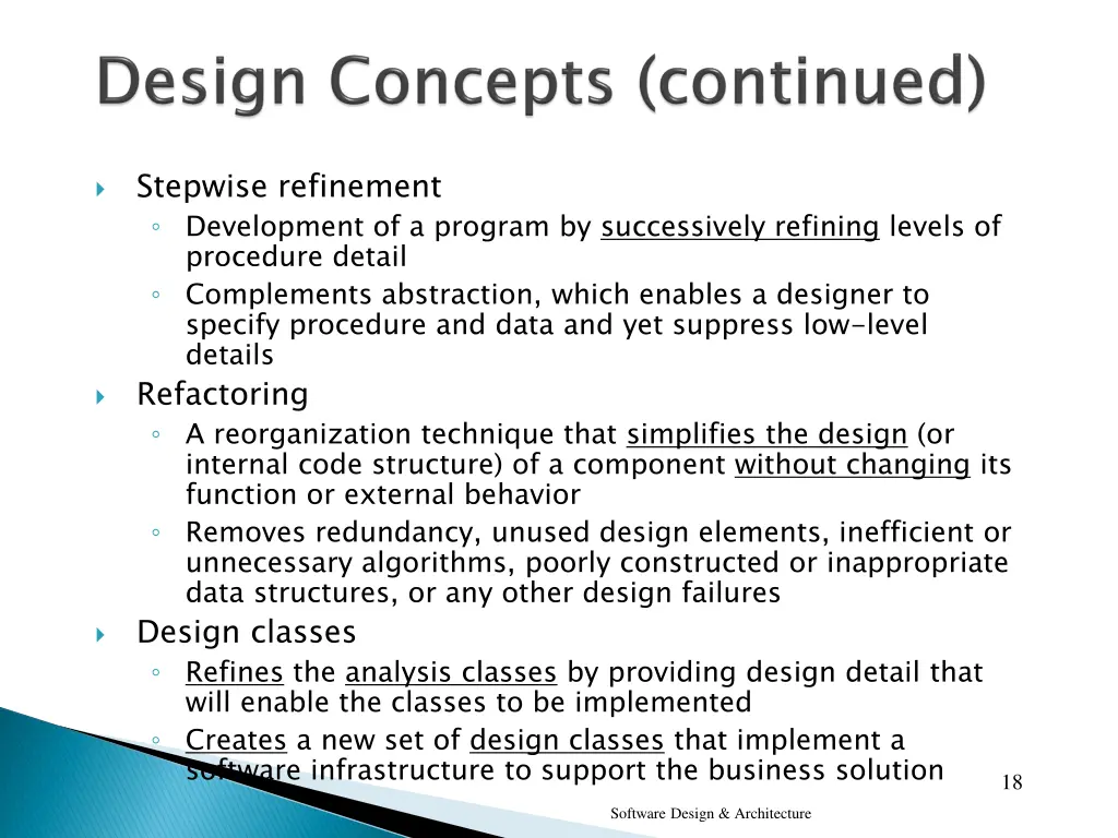 stepwise refinement development of a program