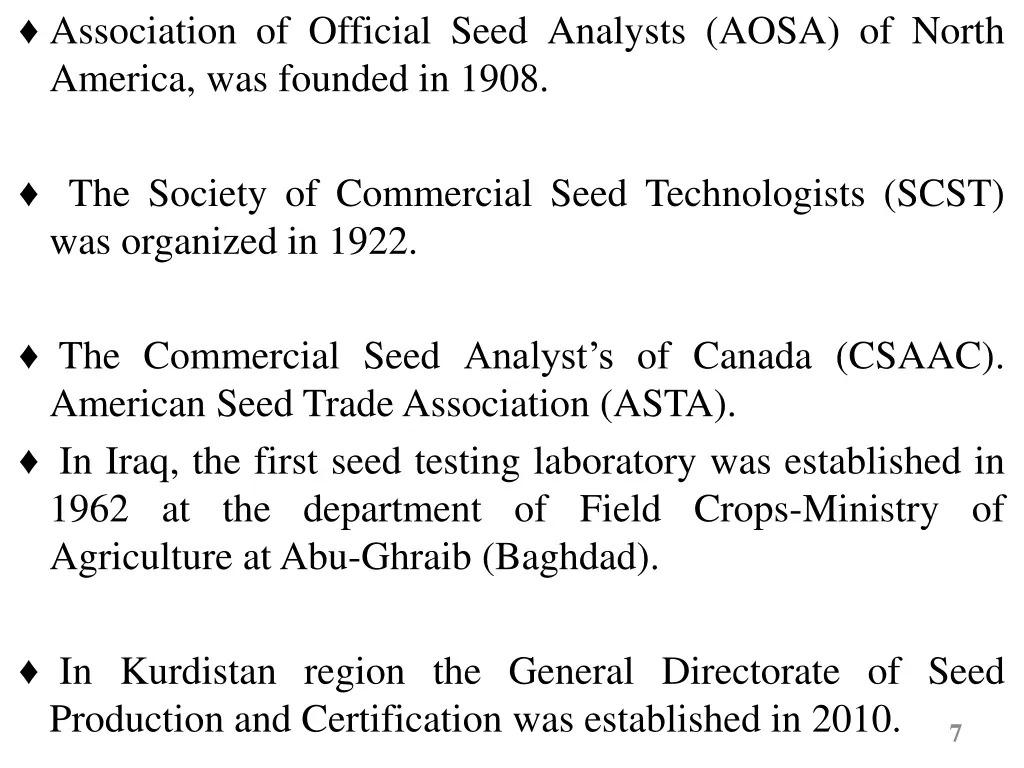association of official seed analysts aosa