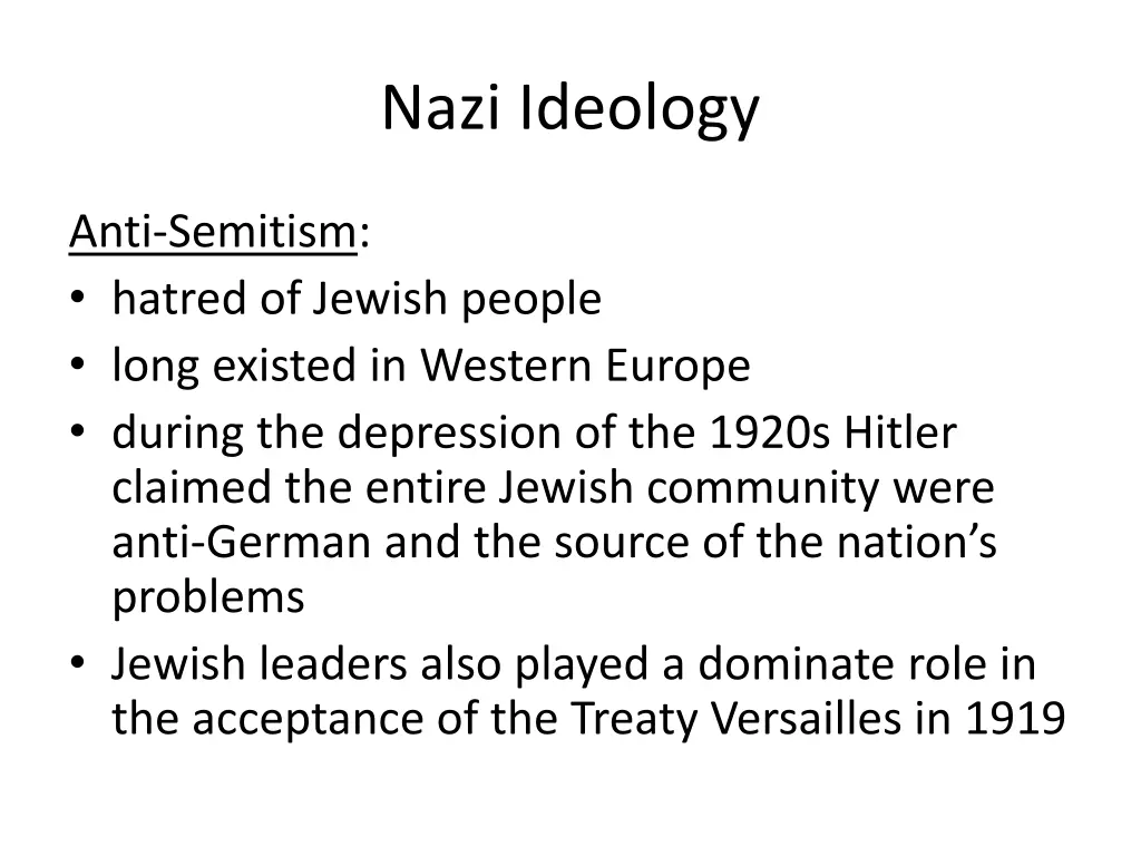 nazi ideology 1