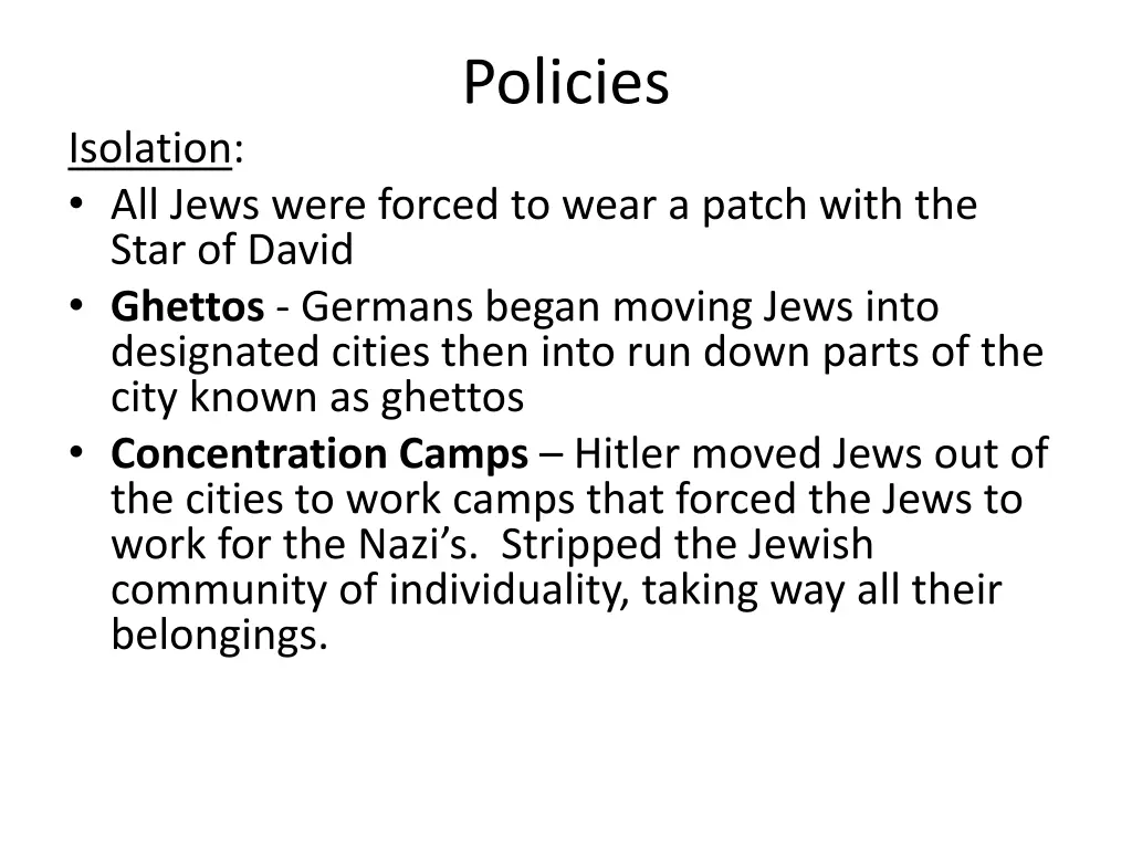 policies 2