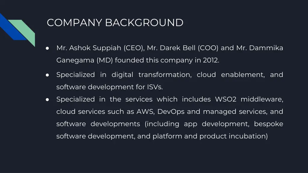 company background