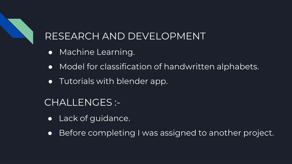 research and development
