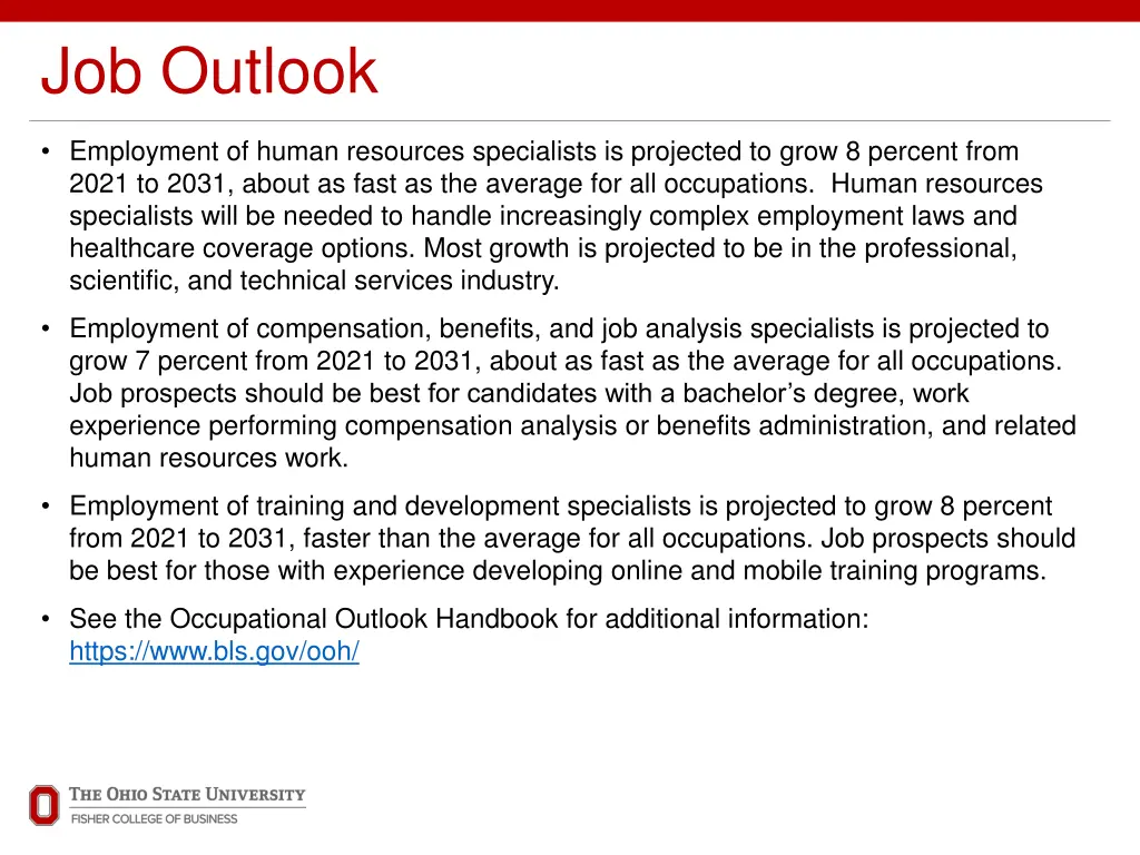 job outlook