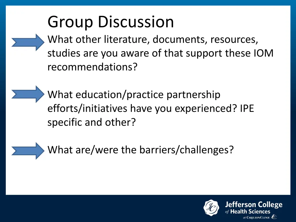 group discussion what other literature documents
