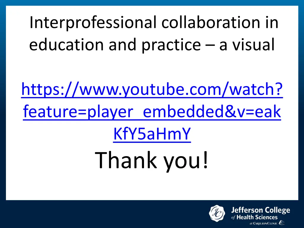 interprofessional collaboration in education