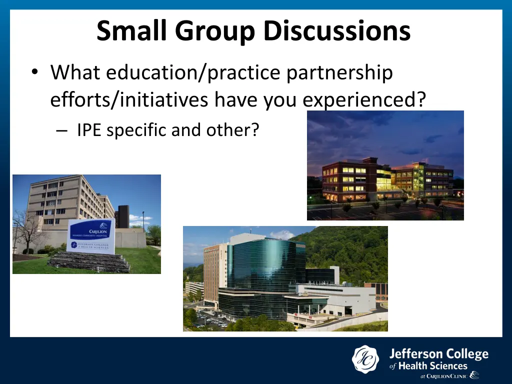 small group discussions 1