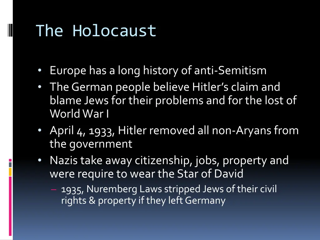 the holocaust