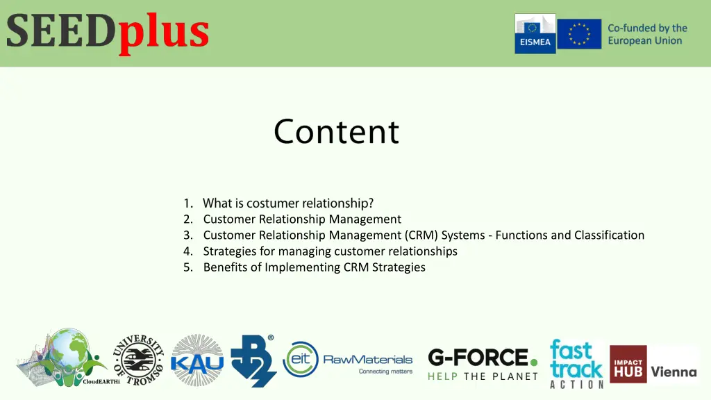 2 customer relationship management 3 customer