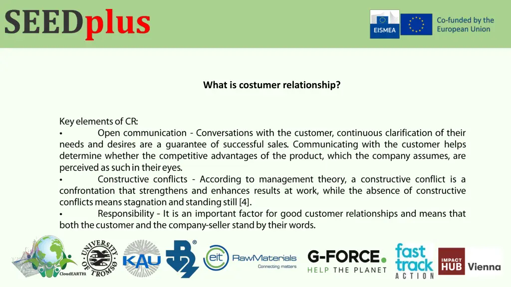 what is costumer relationship 2