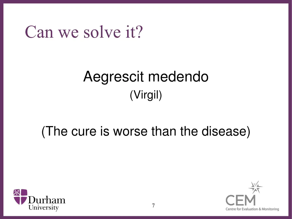 can we solve it
