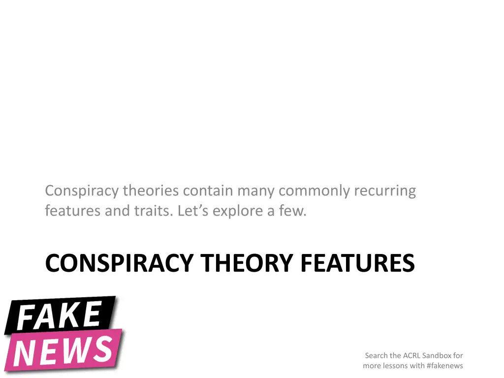 conspiracy theories contain many commonly