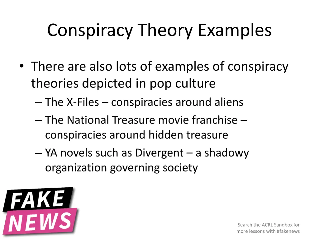 conspiracy theory examples 1