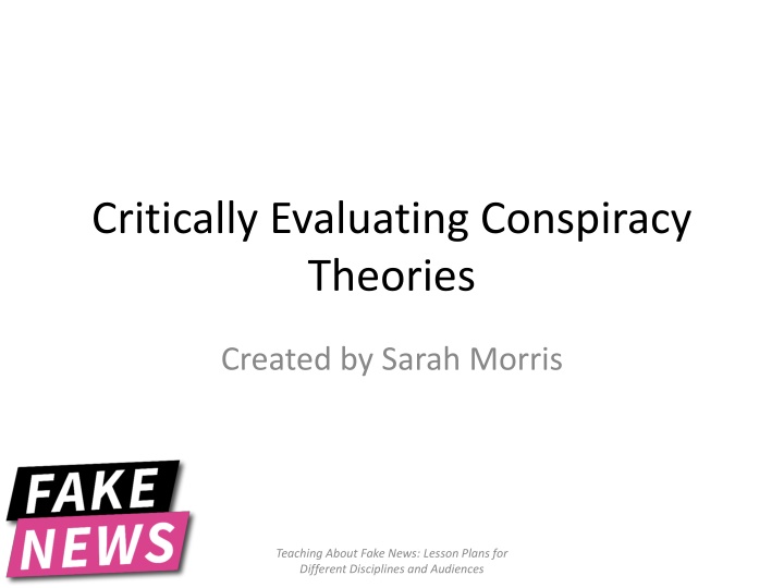 critically evaluating conspiracy theories