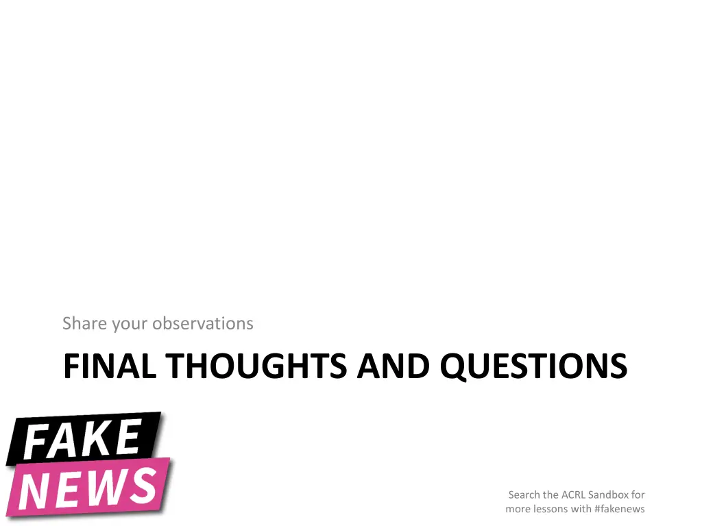 share your observations