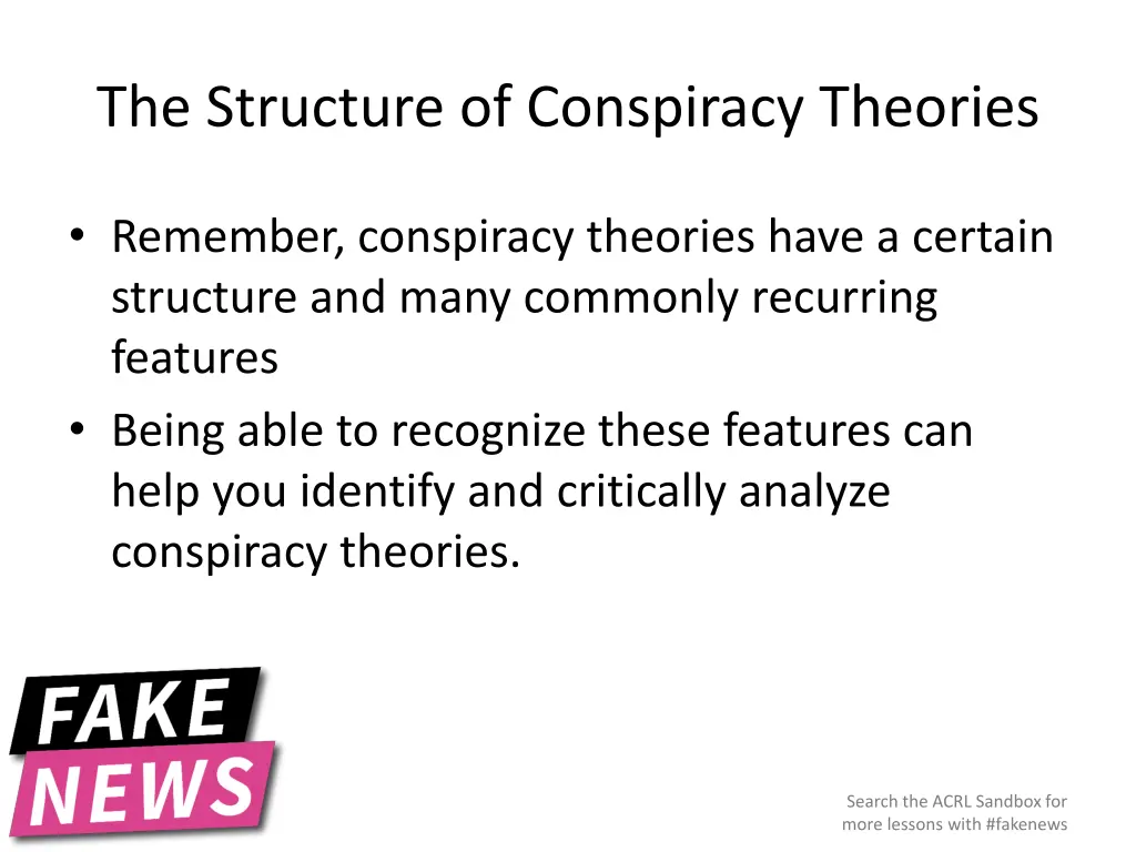 the structure of conspiracy theories