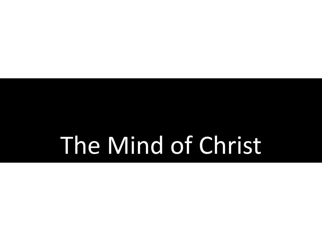 the mind of christ