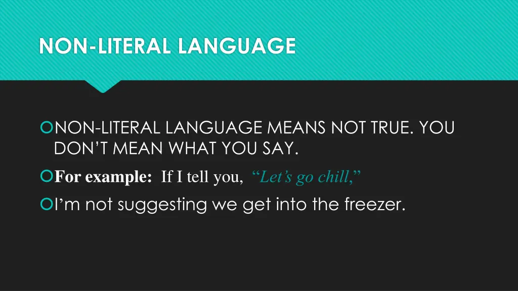 non literal language