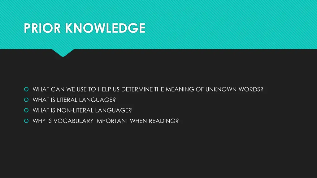 prior knowledge